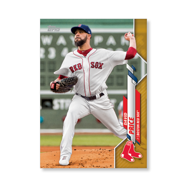 David Price 2020 Topps Series 1 Base Card Poster Gold Ed. # to 1- artbble-pos-20tbb1-1041-gold-s