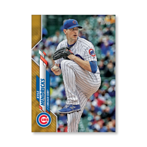Kyle Hendricks 2020 Topps Series 1 Base Card Poster Gold Ed. # to 1- artbble-pos-20tbb1-1048-gold-s