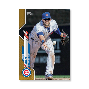 David Bote 2020 Topps Series 1 Base Card Poster Gold Ed. # to 1- artbble-pos-20tbb1-1050-gold-s