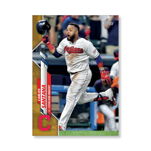 Carlos Santana 2020 Topps Series 1 Base Card Poster Gold Ed. # to 1- artbble-pos-20tbb1-1068-gold-s