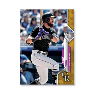 David Dahl 2020 Topps Series 1 Base Card Poster Gold Ed. # to 1- artbble-pos-20tbb1-1077-gold-s