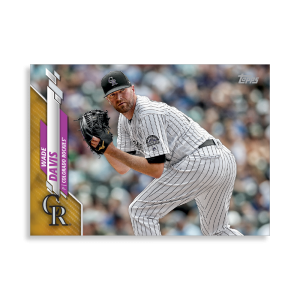 Wade Davis 2020 Topps Series 1 Base Card Poster Gold Ed. # to 1- artbble-pos-20tbb1-1081-gold-s