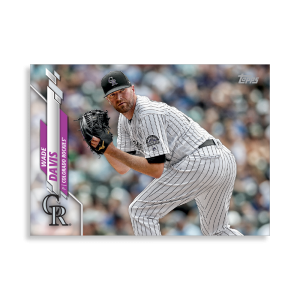 Wade Davis 2020 Topps Series 1 Base Card Poster # to 99- artbble-pos-20tbb1-1081-s