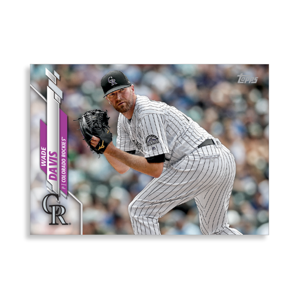 Wade Davis 2020 Topps Series 1 Base Card Poster # to 99- artbble-pos-20tbb1-1081-s
