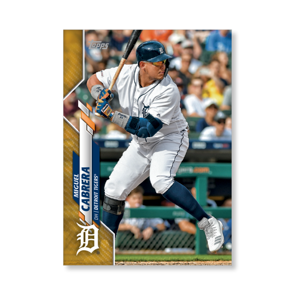 Miguel Cabrera 2020 Topps Series 1 Base Card Poster Gold Ed. # to 1- artbble-pos-20tbb1-1087-gold-s