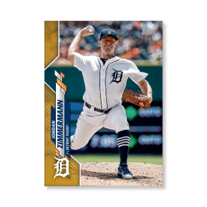 Jordan Zimmermann 2020 Topps Series 1 Base Card Poster Gold Ed. # to 1- artbble-pos-20tbb1-1088-gold-s