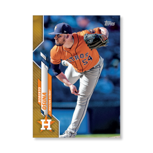 Roberto Osuna 2020 Topps Series 1 Base Card Poster Gold Ed. # to 1- artbble-pos-20tbb1-1098-gold-s