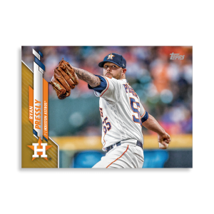Ryan Pressly 2020 Topps Series 1 Base Card Poster Gold Ed. # to 1- artbble-pos-20tbb1-1099-gold-s