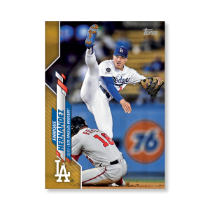 Enrique Hernandez 2020 Topps Series 1 Base Card Poster Gold Ed. # to 1- artbble-pos-20tbb1-1117-gold-s