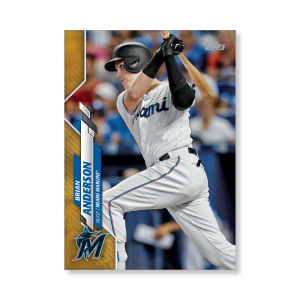 Brian Anderson 2020 Topps Series 1 Base Card Poster Gold Ed. # to 1- artbble-pos-20tbb1-1125-gold-s