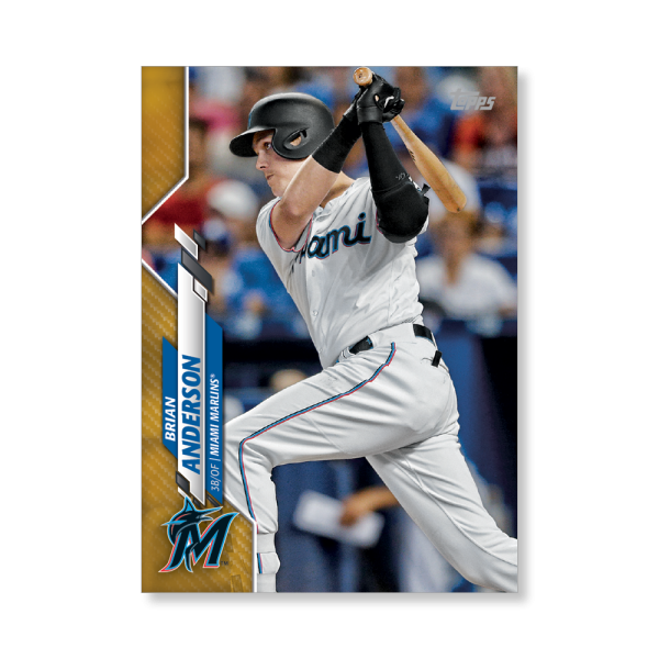 Brian Anderson 2020 Topps Series 1 Base Card Poster Gold Ed. # to 1- artbble-pos-20tbb1-1125-gold-s