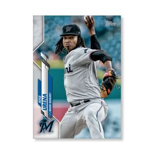 Jose Urena 2020 Topps Series 1 Base Card Poster # to 99- artbble-pos-20tbb1-1130-s