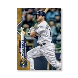 Mike Moustakas 2020 Topps Series 1 Base Card Poster Gold Ed. # to 1- artbble-pos-20tbb1-1132-gold-s
