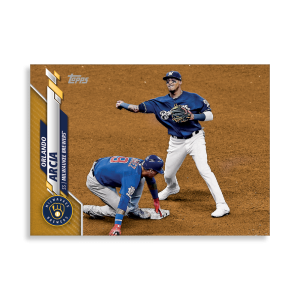 Orlando Arcia 2020 Topps Series 1 Base Card Poster Gold Ed. # to 1- artbble-pos-20tbb1-1133-gold-s