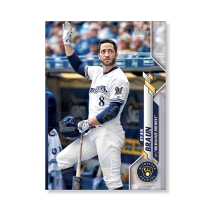 Ryan Braun 2020 Topps Series 1 Base Card Poster # to 99- artbble-pos-20tbb1-1134-s