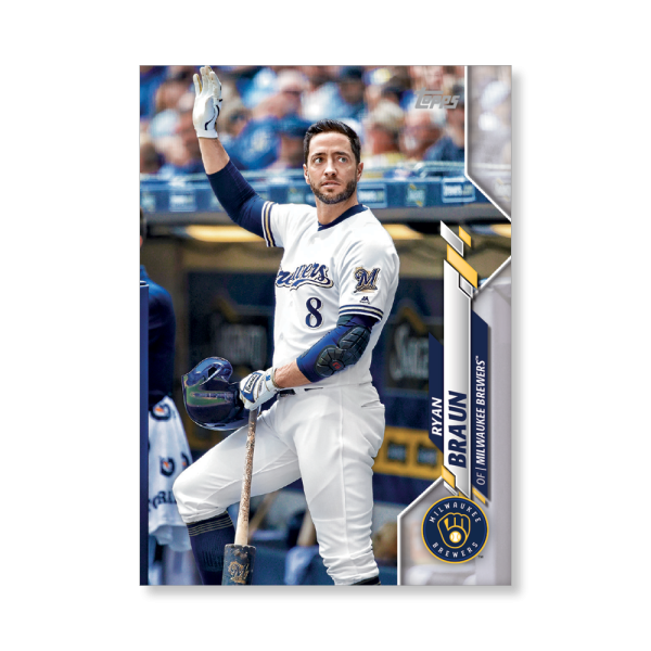 Ryan Braun 2020 Topps Series 1 Base Card Poster # to 99- artbble-pos-20tbb1-1134-s
