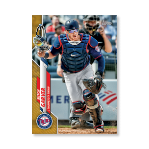 Mitch Garver 2020 Topps Series 1 Base Card Poster Gold Ed. # to 1- artbble-pos-20tbb1-1140-gold-s