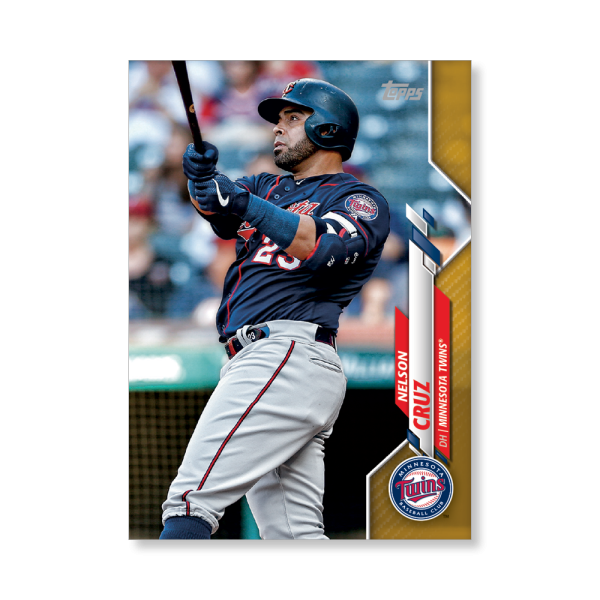 Nelson Cruz 2020 Topps Series 1 Base Card Poster Gold Ed. # to 1- artbble-pos-20tbb1-1145-gold-s