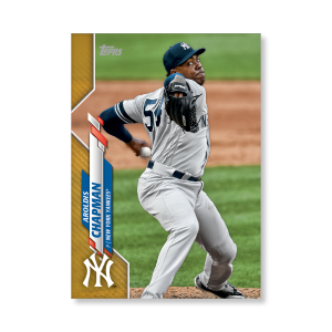 Aroldis Chapman 2020 Topps Series 1 Base Card Poster Gold Ed. # to 1- artbble-pos-20tbb1-1155-gold-s