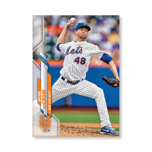 Jacob deGrom 2020 Topps Series 1 Base Card Poster # to 99- artbble-pos-20tbb1-1164-s