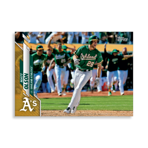 Matt Olson 2020 Topps Series 1 Base Card Poster Gold Ed. # to 1- artbble-pos-20tbb1-1168-gold-s