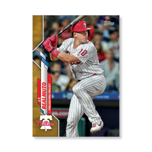J.T. Realmuto 2020 Topps Series 1 Base Card Poster Gold Ed. # to 1- artbble-pos-20tbb1-1175-gold-s