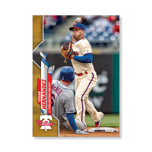 Cesar Hernandez 2020 Topps Series 1 Base Card Poster Gold Ed. # to 1- artbble-pos-20tbb1-1177-gold-s