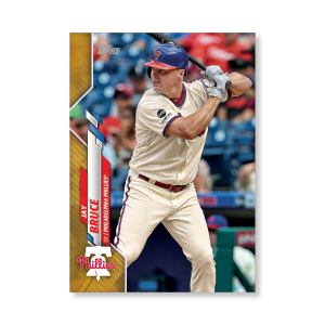 Jay Bruce 2020 Topps Series 1 Base Card Poster Gold Ed. # to 1- artbble-pos-20tbb1-1179-gold-s