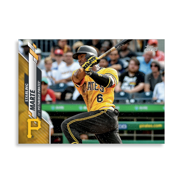 Starling Marte 2020 Topps Series 1 Base Card Poster Gold Ed. # to 1- artbble-pos-20tbb1-1188-gold-s