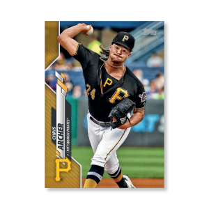 Chris Archer 2020 Topps Series 1 Base Card Poster Gold Ed. # to 1- artbble-pos-20tbb1-1191-gold-s