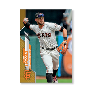 Evan Longoria 2020 Topps Series 1 Base Card Poster Gold Ed. # to 1- artbble-pos-20tbb1-1202-gold-s