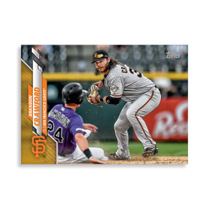 Brandon Crawford 2020 Topps Series 1 Base Card Poster Gold Ed. # to 1- artbble-pos-20tbb1-1203-gold-s