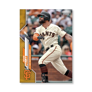 Kevin Pillar 2020 Topps Series 1 Base Card Poster Gold Ed. # to 1- artbble-pos-20tbb1-1204-gold-s