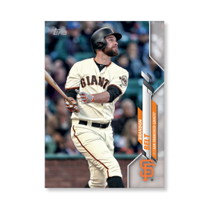 Brandon Belt 2020 Topps Series 1 Base Card Poster # to 99- artbble-pos-20tbb1-1206-s
