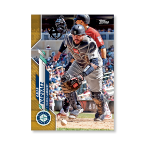Omar Narvaez 2020 Topps Series 1 Base Card Poster Gold Ed. # to 1- artbble-pos-20tbb1-1215-gold-s
