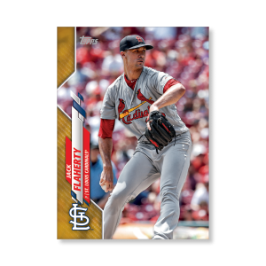Jack Flaherty 2020 Topps Series 1 Base Card Poster Gold Ed. # to 1- artbble-pos-20tbb1-1218-gold-s