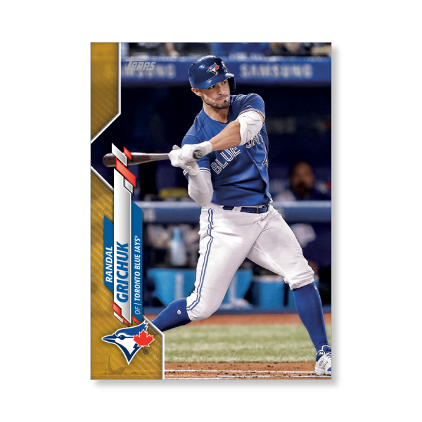 Randal Grichuk 2020 Topps Series 1 Base Card Poster Gold Ed. # to 1- artbble-pos-20tbb1-1240-gold-s