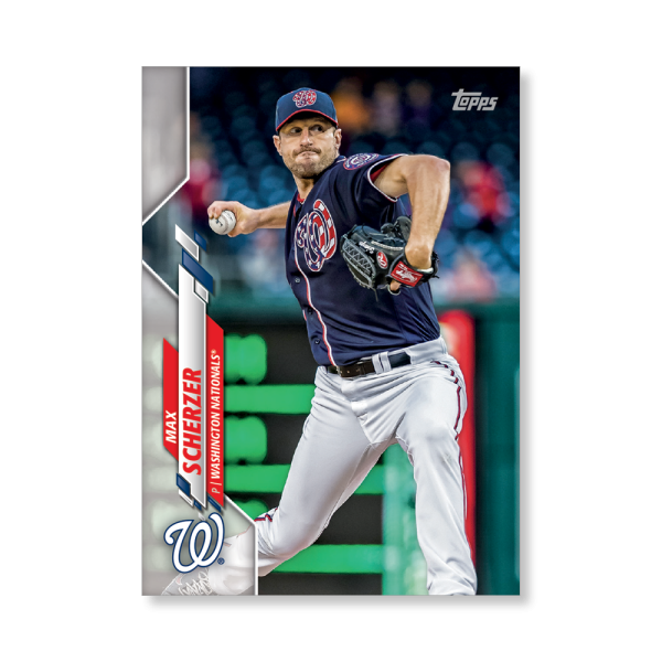 Max Scherzer 2020 Topps Series 1 Base Card Poster # to 99- artbble-pos-20tbb1-1245-s