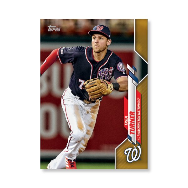 Trea Turner 2020 Topps Series 1 Base Card Poster Gold Ed. # to 1- artbble-pos-20tbb1-1246-gold-s