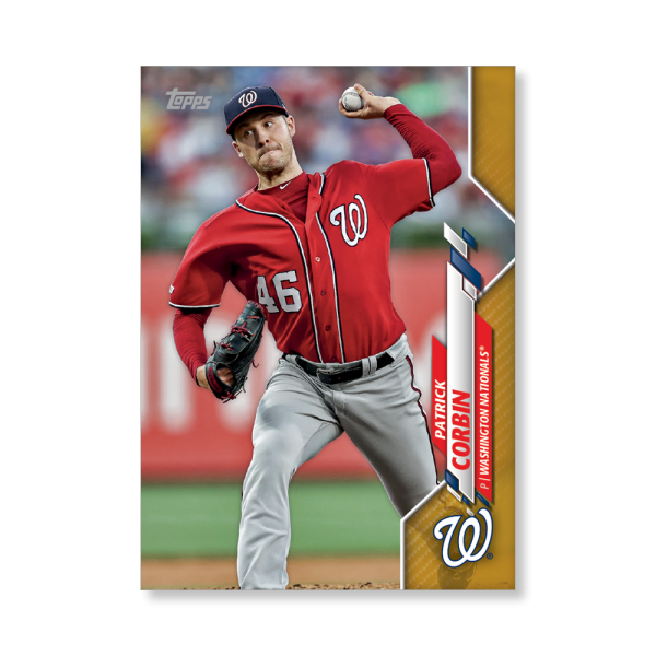 Patrick Corbin 2020 Topps Series 1 Base Card Poster Gold Ed. # to 1- artbble-pos-20tbb1-1247-gold-s
