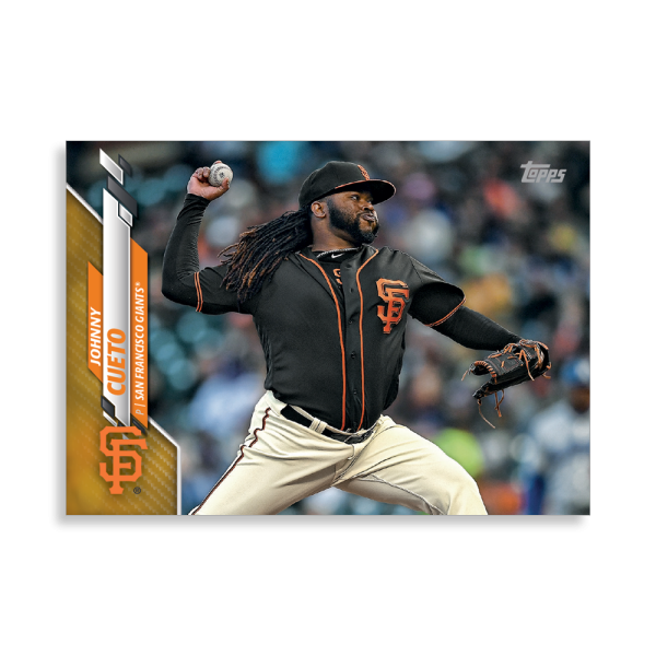 Johnny Cueto 2020 Topps Series 1 Base Card Poster Gold Ed. # to 1- artbble-pos-20tbb1-1253-gold-s