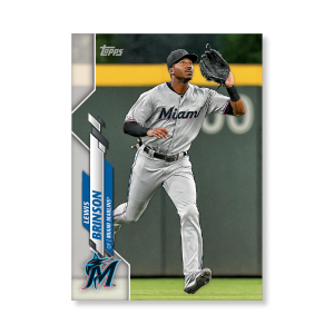 Lewis Brinson 2020 Topps Series 1 Base Card Poster # to 99- artbble-pos-20tbb1-1256-s