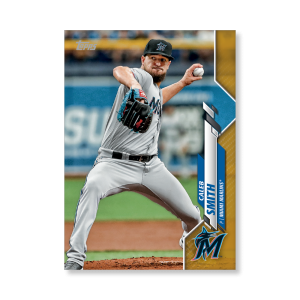 Caleb Smith 2020 Topps Series 1 Base Card Poster Gold Ed. # to 1- artbble-pos-20tbb1-1257-gold-s