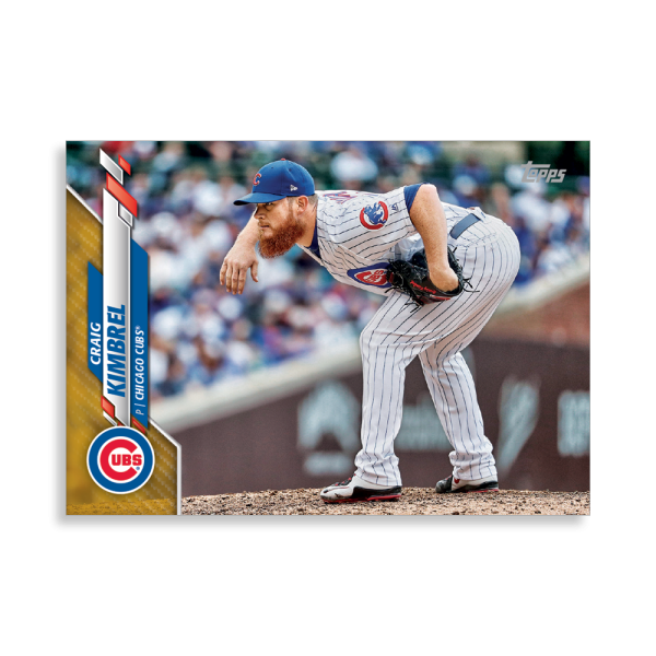 Craig Kimbrel 2020 Topps Series 1 Base Card Poster Gold Ed. # to 1- artbble-pos-20tbb1-1261-gold-s