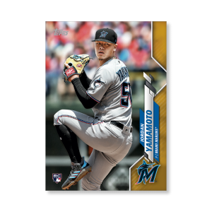 Jordan Yamamoto 2020 Topps Series 1 Base Card Poster Gold Ed. # to 1- artbble-pos-20tbb1-1403-gold-s