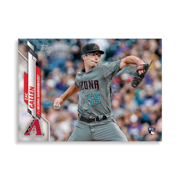Zac Gallen 2020 Topps Series 1 Base Card Poster # to 99- artbble-pos-20tbb1-1410-s