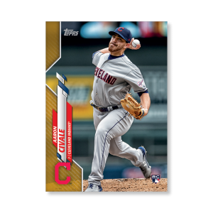 Aaron Civale 2020 Topps Series 1 Base Card Poster Gold Ed. # to 1- artbble-pos-20tbb1-1412-gold-s