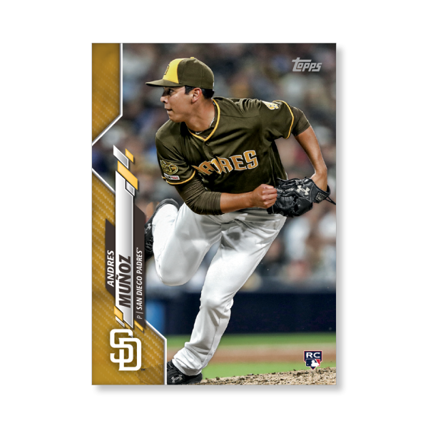 Andres Muñoz 2020 Topps Series 1 Base Card Poster Gold Ed. # to 1- artbble-pos-20tbb1-1425-gold-s