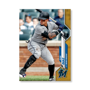 Isan Diaz 2020 Topps Series 1 Base Card Poster Gold Ed. # to 1- artbble-pos-20tbb1-1432-gold-s