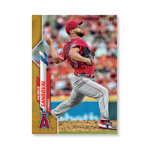 Patrick Sandoval 2020 Topps Series 1 Base Card Poster Gold Ed. # to 1- artbble-pos-20tbb1-1433-gold-s